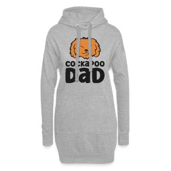 Lustiger Kakadu Papa Kakadu Hund - Hoodie-Kleid - Grau meliert - Vorne