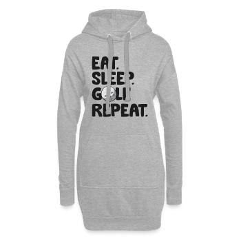 Manger dormir Golf Répéter Joueur de golf Drôle de golf - Sweat-shirt à capuche long Femme - gris chiné - Devant