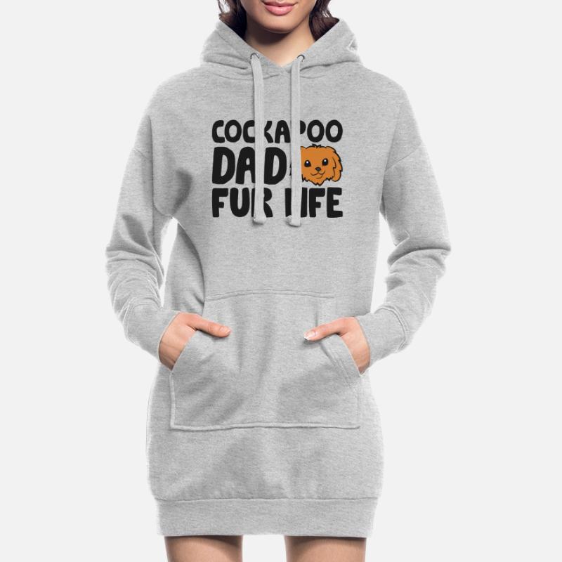 Cockapoo Dad Fur Life Funny Cockapoo Dog Hoodie Dress