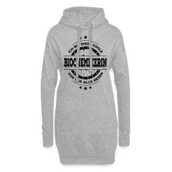 Biochemikerin Geburtstag Biochemie Geschenk - Hoodie-Kleid - Grau meliert - Vorne