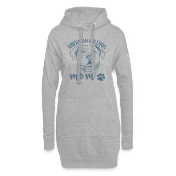 Race de chien de compagnie American Bulldog Mom - Sweat-shirt à capuche long Femme - gris chiné - Devant