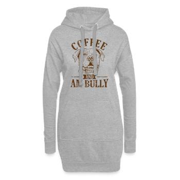 Coffee and AM Bully Bulldogge Haustier - Hoodie-Kleid - Grau meliert - Vorne