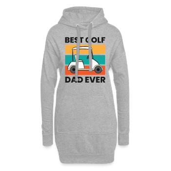 Meilleur papa de golf jamais papa papa drôle - Sweat-shirt à capuche long Femme - gris chiné - Devant