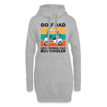 Golf Papa Wie ein normaler Papa Aber Cooler - Hoodie-Kleid - Grau meliert - Vorne