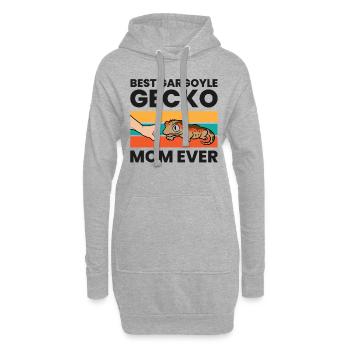 Beste Gargoyle-Gecko-Mutter aller Zeiten - Hoodie-Kleid - Grau meliert - Vorne