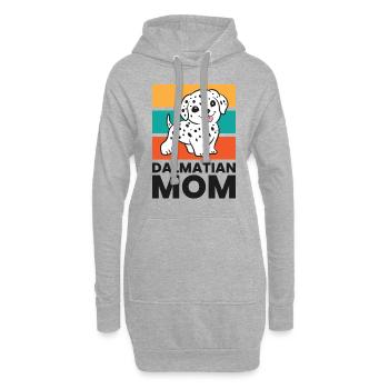 Lustige Dalmatiner Mama Dalmatiner Hund - Hoodie-Kleid - Grau meliert - Vorne