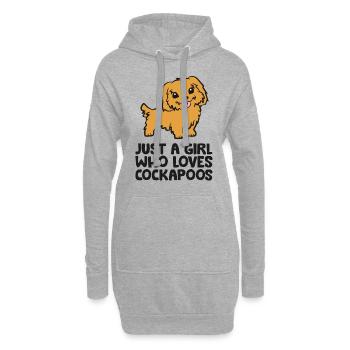 Nur ein Mädchen, das Kakadus liebt - Hoodie-Kleid - Grau meliert - Vorne