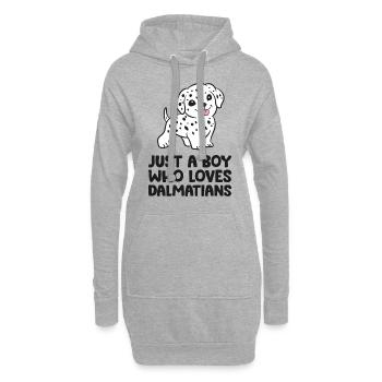Chien dalmatien Juste un garçon qui aime les dalmatiens - Sweat-shirt à capuche long Femme - gris chiné - Devant