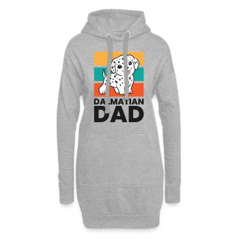 Lustiger Dalmatiner Papa Dalmatiner Hund - Hoodie-Kleid - Grau meliert - Vorne
