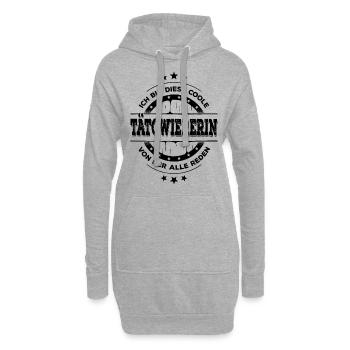 Tätowiererin Geburtstag Tattoo Künstlerin Geschenk - Hoodie-Kleid - Grau meliert - Vorne