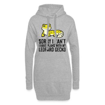 Ich kann leider nicht, ich habe Pläne mit meinen - Hoodie-Kleid - Grau meliert - Vorne
