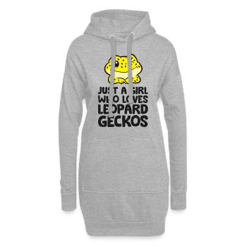 Léopard Gecko Reptile Seulement un garçon qui - Sweat-shirt à capuche long Femme - gris chiné - Devant
