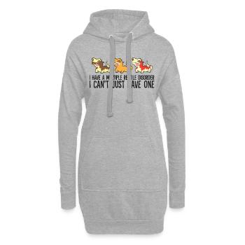 Ich habe mehrere Reptilien Störung Reptil Kamm - Hoodie-Kleid - Grau meliert - Vorne