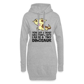 Kammgecko propriétaire Kammgecko animaux Kammgecko - Sweat-shirt à capuche long Femme - gris chiné - Devant