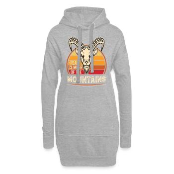 Capricorne Climber Goat Mountains - Sweat-shirt à capuche long Femme - gris chiné - Devant