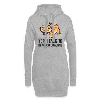 Propriétaire de dragon barbu Oui, je parle aux dragons barbus - Sweat-shirt à capuche long Femme - gris chiné - Devant
