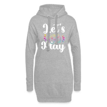 Lets play Gaming PC zocken - Hoodie-Kleid - Grau meliert - Vorne