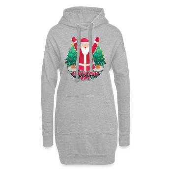 Noël Réveillon de Noël Temps de Noë - Sweat-shirt à capuche long Femme - gris chiné - Devant