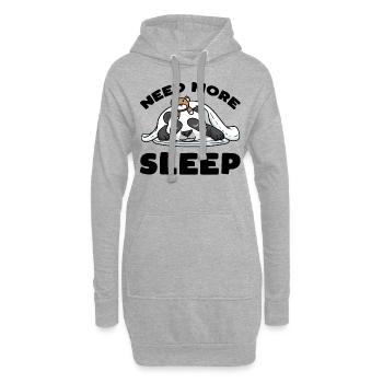 Besoin de plus de sommeil Panda dormir avec un jouet en peluche - Sweat-shirt à capuche long Femme - gris chiné - Devant