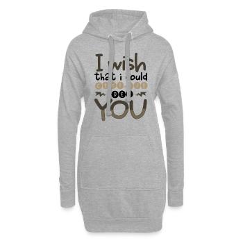 Sarcastique Wish I Could CTRL ALT DEL YOU Sarcasme - Sweat-shirt à capuche long Femme - gris chiné - Devant