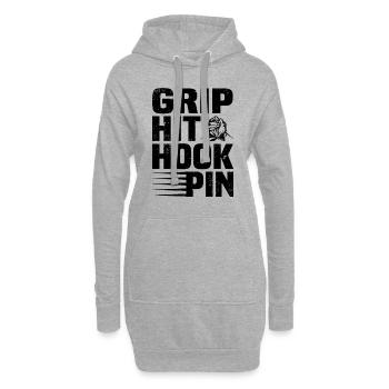 Arm Wrestling - Hoodie-Kleid - Grau meliert - Vorne