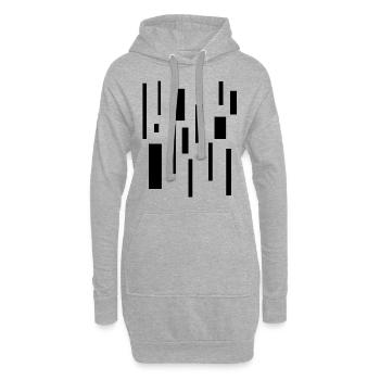 Rectangle abstrait Chaos Géométrie Minimalisme - Sweat-shirt à capuche long Femme - gris chiné - Devant