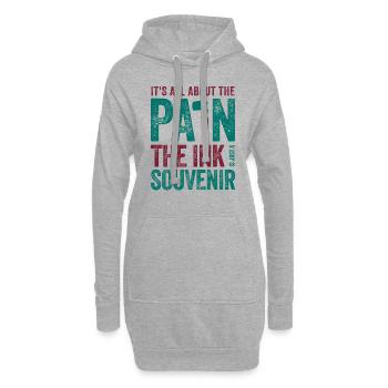 Tattooist Geschenk Alles über den Schmerz Tinte die - Hoodie-Kleid - Grau meliert - Vorne