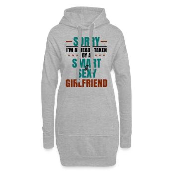Cadeaux de petit ami déjà pris par Smart et Sexy - Sweat-shirt à capuche long Femme - gris chiné - Devant