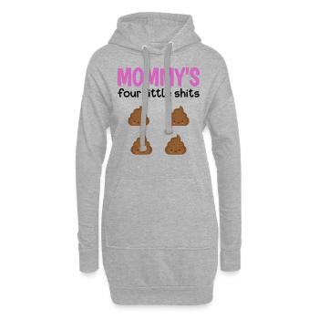 Lustiges Muttertag Geschenk zum Personalisieren - Hoodie-Kleid - Grau meliert - Vorne