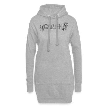 Garten Herzschlag Gartenarbeit Gärtner Gärtnerin - Hoodie-Kleid - Grau meliert - Vorne