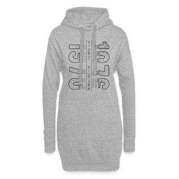 Finest Vintage 1976 Geburtsjahr 1976 Geburtstag - Hoodie-Kleid - Grau meliert - Vorne