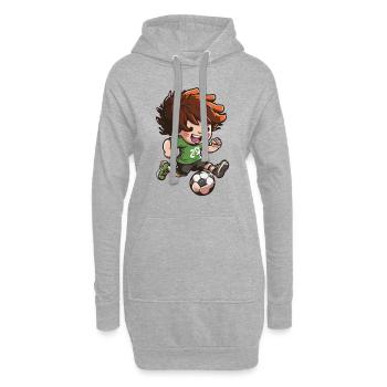 Football de maternelle Garçons inscrits en 1ère année - Sweat-shirt à capuche long Femme - gris chiné - Devant