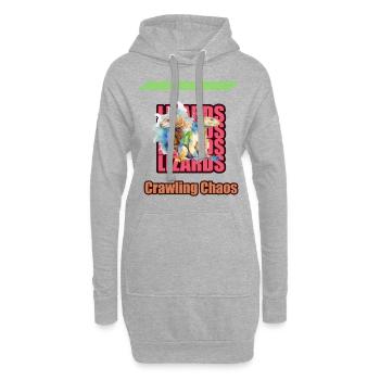 Lézards Reptiles Aquarelle Cadeau - Sweat-shirt à capuche long Femme - gris chiné - Devant