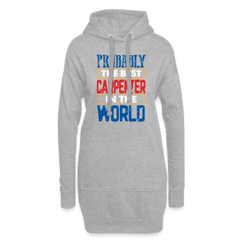 Carpenter Gift Wahrscheinlich bester Zimmermann in der - Hoodie-Kleid - Grau meliert - Vorne