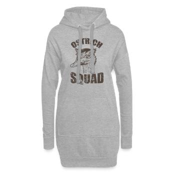 Ostrich Squad Vogel Strauß - Hoodie-Kleid - Grau meliert - Vorne