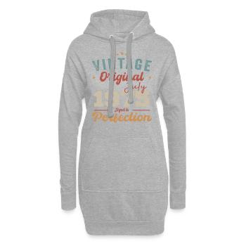 Juillet 1975 Anniversaire Juillet 1975 Original 1975 Juillet - Sweat-shirt à capuche long Femme - gris chiné - Devant