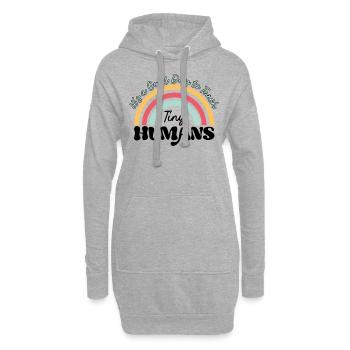 Enseigner aux petits humains - Retour à l’école pour les enseignants - Sweat-shirt à capuche long Femme - gris chiné - Devant