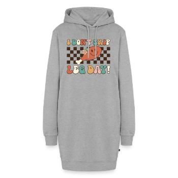 Je ne saute pas le jour de la jambe - Thanksgiving rétro drôle - Sweat-shirt à capuche long Femme - gris chiné - Devant