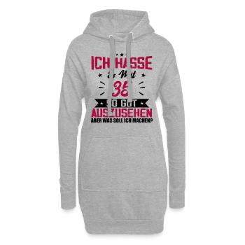 Ich hasse es mit 35 Geburtstag Gut Aussehen - Hoodie-Kleid - Grau meliert - Vorne