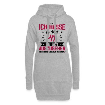Ich hasse es mit 41 Geburtstag Gut Aussehen - Hoodie-Kleid - Grau meliert - Vorne