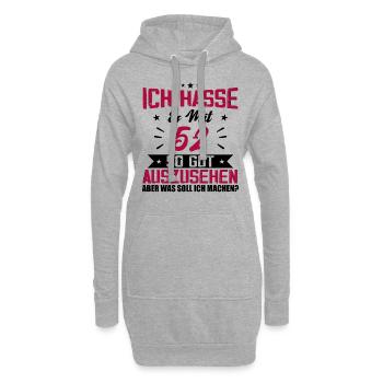 Ich hasse es mit 52 Geburtstag Gut Aussehen - Hoodie-Kleid - Grau meliert - Vorne