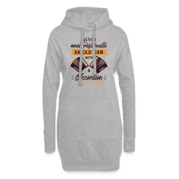 Accordéoniste Musicien d’accordéon Dictons - Sweat-shirt à capuche long Femme - gris chiné - Devant