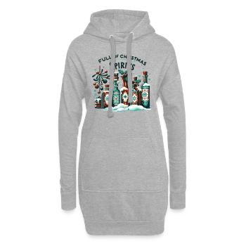 Full of Spirits - Funny Holidays Funny Christmas - Hoodie-Kleid - Grau meliert - Vorne