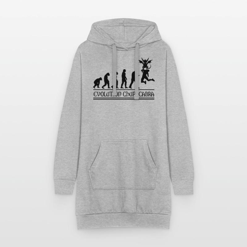Cryptozoologistes Chupacabra Créatures Évolution Sweat-shirt à capuche long Femme