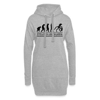 Cryptozoologistes Chupacabra Créatures Évolution - Sweat-shirt à capuche long Femme - gris chiné - Devant