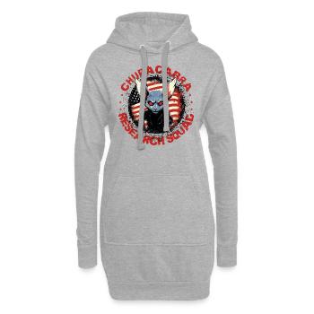 Cryptozoologistes Chupacabra Créatures Drôle - Sweat-shirt à capuche long Femme - gris chiné - Devant