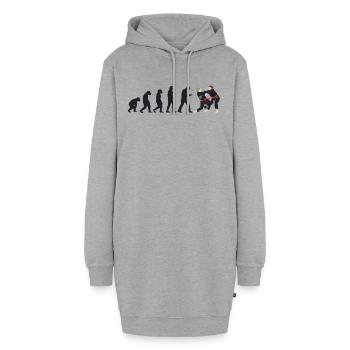 Judoka Taekwondo Karate Aikido Ju-Jutsu Evolution - Hoodie-Kleid - Grau meliert - Vorne