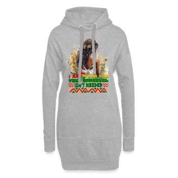 Black Queen Curly Afro - Celebrate Black History - Hoodie-Kleid - Grau meliert - Vorne