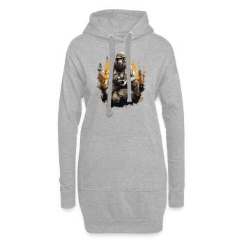 Photographe de paysage, Appareil photo, Photographe de nature - Sweat-shirt à capuche long Femme - gris chiné - Devant
