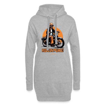 Roulez en toute tranquillité, motard - Sweat-shirt à capuche long Femme - gris chiné - Devant